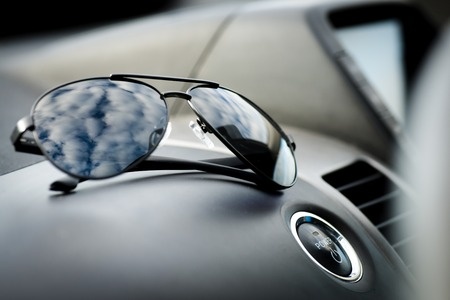 sunglasses in the car